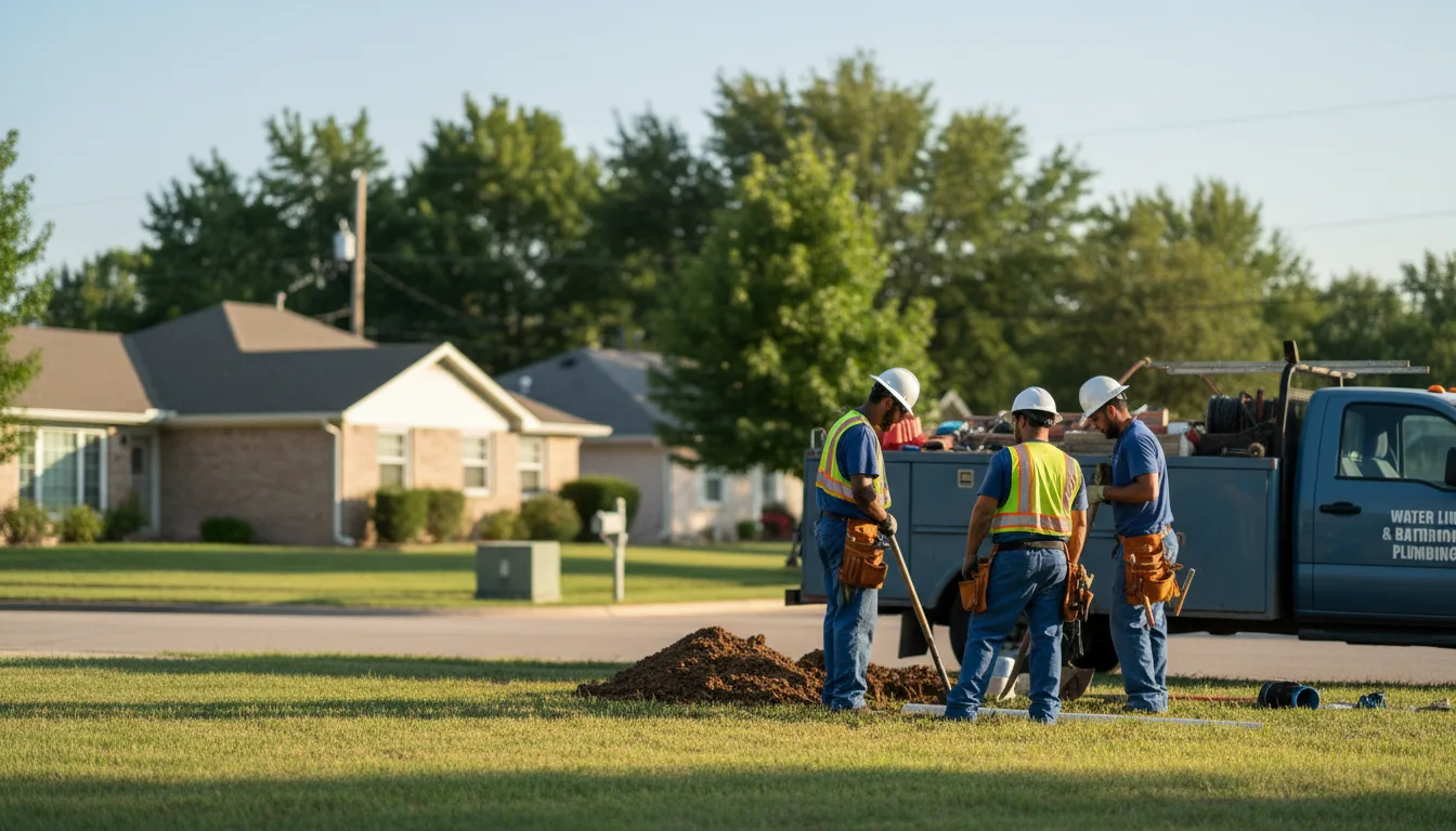Residential water line and bathroom plumbing service in Riverton, UT